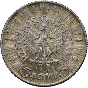 II RP, 5 złotych 1938 Józef Piłsudski