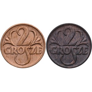 Zestaw II RP, 2 grosze 1938-1939 (2szt.)