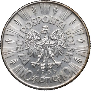Second Polish Republic, 10 zlotych, 1935, Józef Piłsudski