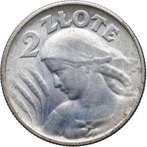 II RP, 2 złote 1924 Kobieta i kłosy, Filadelfia - odwrotka
