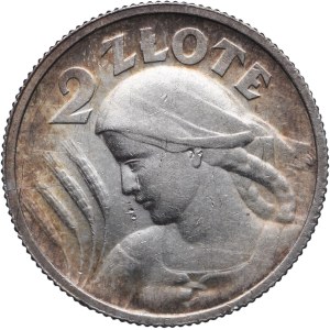 II RP, 2 złote 1924 Paryż, Kobieta i kłosy