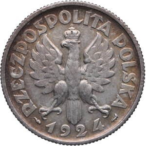 II RP, 2 złote 1924 Paryż, Kobieta i kłosy