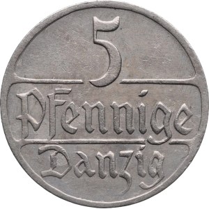 Wolne Miasto Gdańsk, 5 fenigów 1928