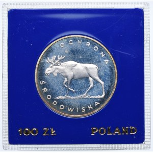 PRL, 100 złotych 1978 Ochrona Środowiska - Łoś