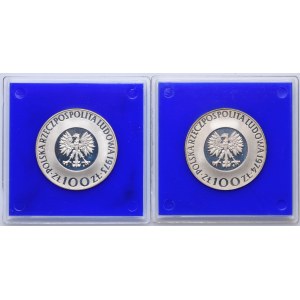 PRL, zestaw 100 złotych 1973, 1974 Mikołaj Kopernik (2szt.)
