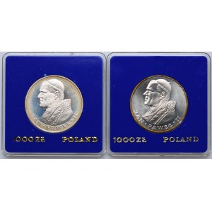 PRL, zestaw 1000 złotych 1982, 1983 Jan Paweł II (2szt.)
