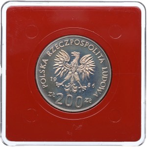 PRL, 200 złotych 1986 Ochrona Środowiska - Sowa, PRÓBA