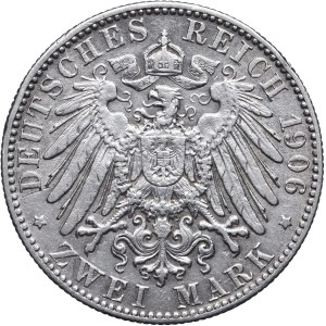 Niemcy, Saksonia, Fryderyk August III, 2 marki 1906 E, Muldenhütten