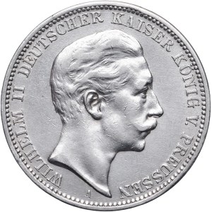 Germany, Prussia, Wilhelm II, 3 marks, 1909 A, Berlin