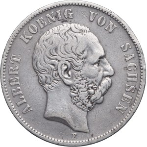 Niemcy, Saksonia, Albert, 5 marek 1876 E, Muldenhütten