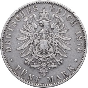 Niemcy, Saksonia, Albert, 5 marek 1876 E, Muldenhütten