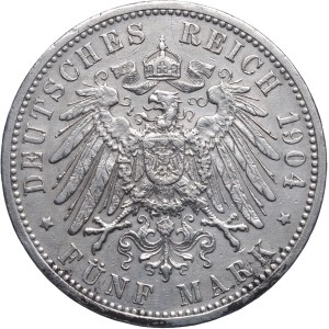 Niemcy, Badenia, Fryderyk I, 5 marek 1904 G, Karlsruhe