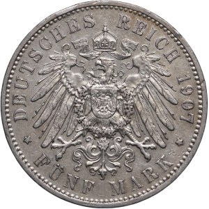 Niemcy, Saksonia 5 marek 1907 E, Muldenhütten
