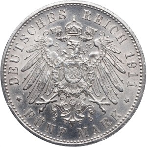 Niemcy, Bawaria, Luitpold, 5 marek 1911 D, Monachium