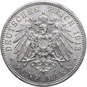Niemcy, Prusy, Wilhelm II, 5 marek 1913 A, Berlin