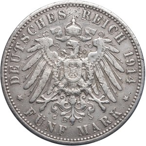 Niemcy, Prusy, Wilhelm II, 5 marek 1914 A, Berlin
