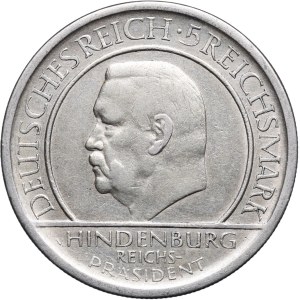Niemcy, Republika Weimarska, 5 marek 1929 A, Berlin, Przysięga Hindenburga