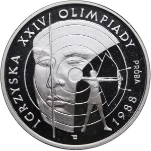 PRL, 1000 złotych 1987, XV Zimowe Igrzyska Olimpijskie 1988 - PRÓBA