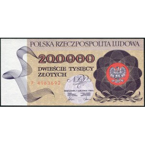 200000 złotych 1989 - F -