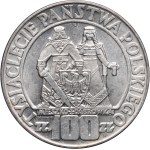 PRL, zestaw 100 złotych 1966, Mieszko i Dąbrówka, obiegowa i próby, DESTRUKT (3szt.)