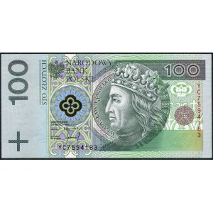 100 złotych 1994 - YC - seria zastępcza