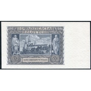 20 złotych 1940, bez serii i numeracji