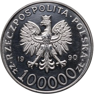 III RP, 100.000 złotych 1990 Solidarność, TYP A
