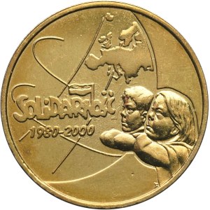 III RP, 2 złote 2000 Solidarność odwrotka