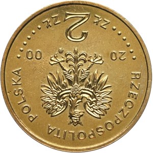 III RP, 2 złote 2000 Solidarność odwrotka