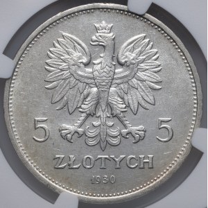 II RP, 5 złotych 1930, Sztandar