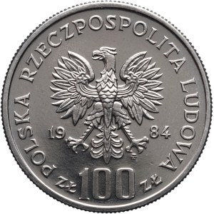 PRL, 100 złotych 1984, 40 LAT PRL, PRÓBA NIKIEL