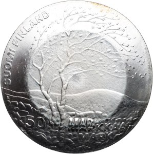Finlandia, 50 markkaa 1983 kontrmarka Jan Paweł II wizyta w 1989 roku