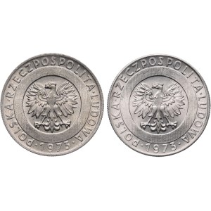 PRL, zestaw 20 złotych 1973 Wieżowiec i kłosy (2szt.)