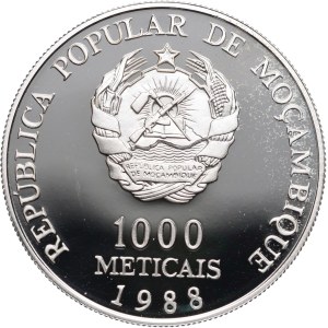 Mozambik, 1000 meticals 1988 Wizyta papieska w Mozambiku