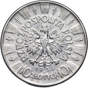 Second Polish Republic, 10 zlotych, 1936, Józef Piłsudski