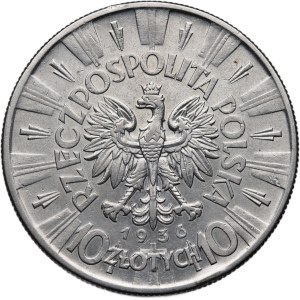 Second Polish Republic, 10 zlotych, 1936, Józef Piłsudski