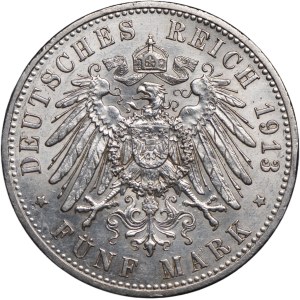 Niemcy, Prusy, Wilhelm II, 5 marek 1913 A, Berlin