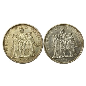 France, Fifth Republic, set of 10 francs 1970-1972. total of 2 pieces. (110)