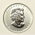 Canada, Elizabeth II, $5 2012 - Maple leaf, 1 oz. Ag 999 (260)