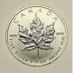 Canada, Elizabeth II, $5 2012 - Maple leaf, 1 oz. Ag 999 (261)