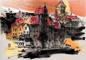 Tetiana OCHEREDKO (ur. 1985), Widok na Gdańsk, 2025