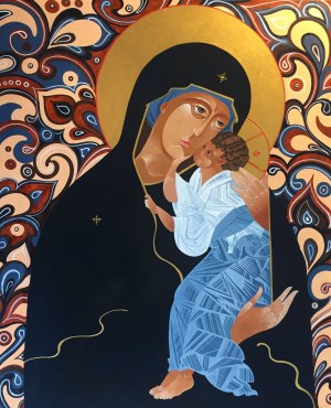 Aleksandra RUSAKOVA (ur. 1986), Ikona. Madonna z Dzieciątkiem, 2026
