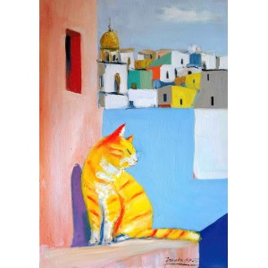 Jaroslaw BĄK (b. 1967), Cat and siesta, 2025