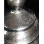 Pair of silver candlesticks, Vienna 19th century.