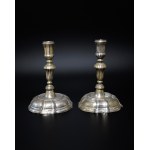 A pair of silver candlesticks