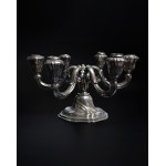 Six-branched silver candlestick, Germany 19th century.