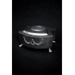 Silver sugar bowl of the box type, 19th century