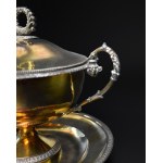 Silver sugar bowl, with stand, France 19th century.