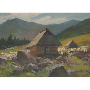 Michał Stańko (1901 Sosnowiec - 1969 Zakopane), Sheep in the Hall