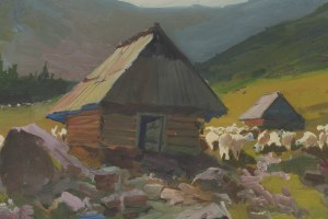 Michał Stańko (1901 Sosnowiec - 1969 Zakopane), Owce na hali